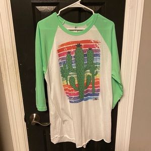 Cactus raglan tee